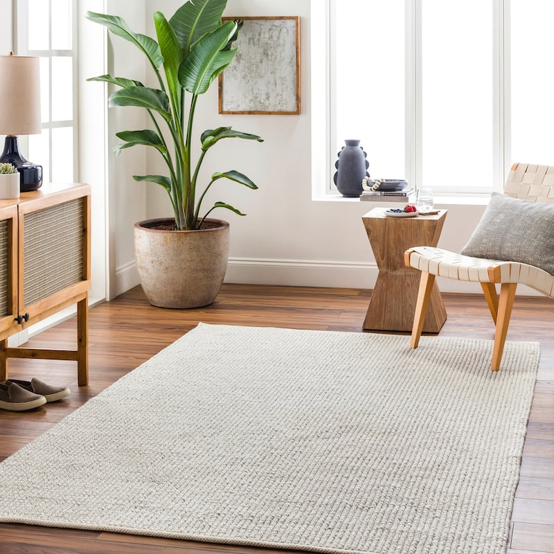 Beulah Handmade Indoor/ Outdoor Performance Area Rug - 2' x 3' - Cream/Grey