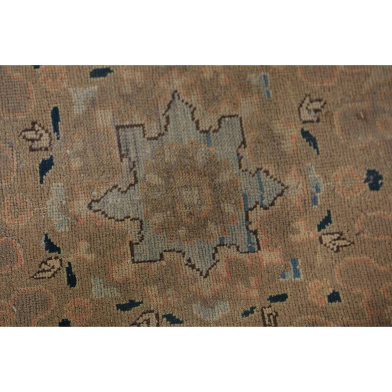 Orange Mashad Persian Area Rug Hand-Knotted Wool Carpet - 9'5"x 12'5"