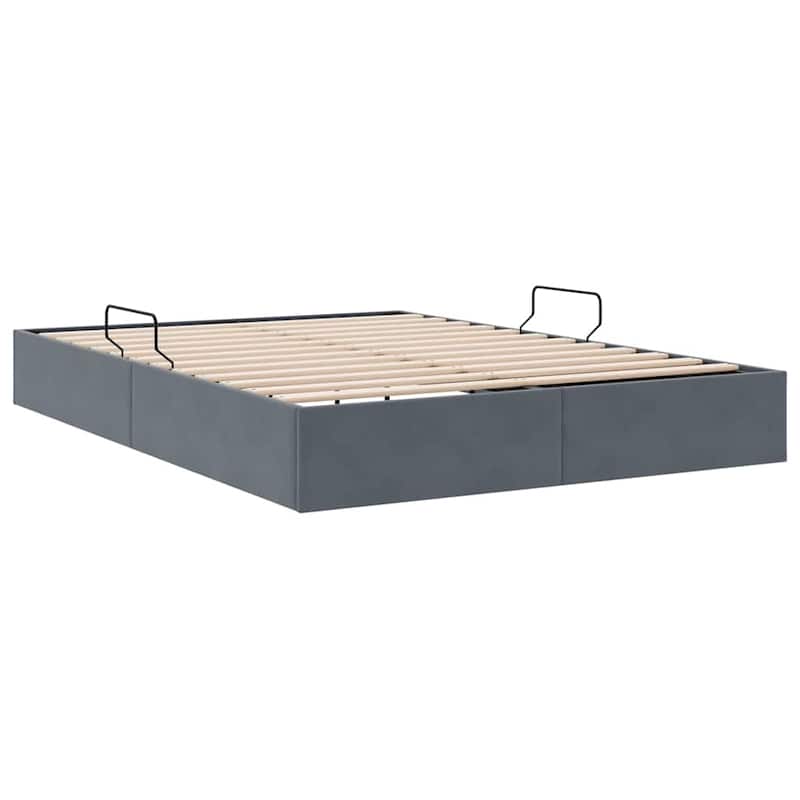 vidaXL Storage Bed with Mattress in Velvet