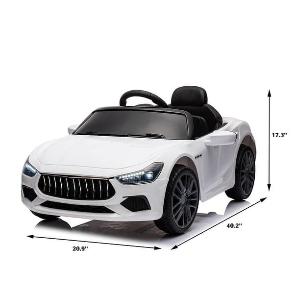 dimension image slide 0 of 2, 12V Ride On Car With Parent Remote Control Battery Powered Electric Car With 2 Motors Led Lights MP3 Horn