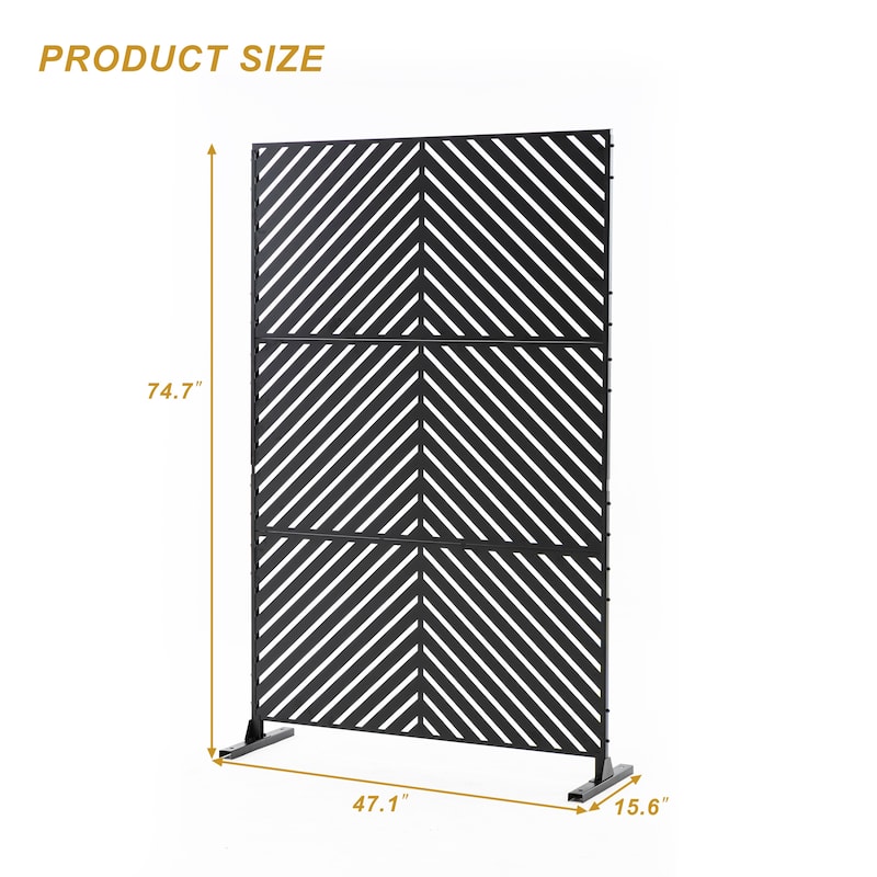 Outdoor Free Standing Metal Privacy Screen