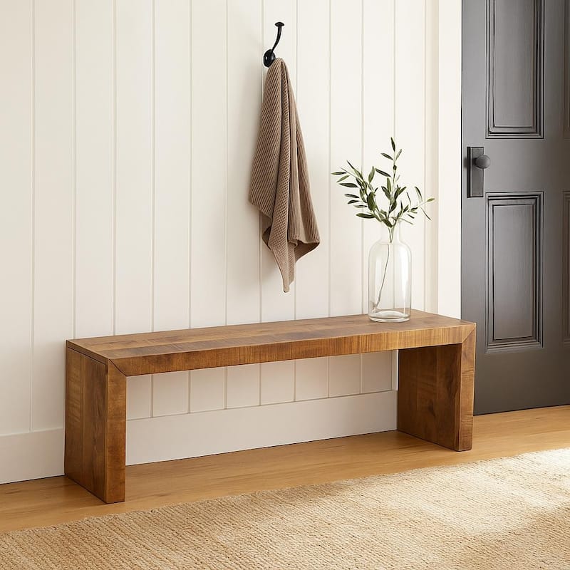 Handmade Timbergirl Solid Mango Wood Bench (India) - 60"