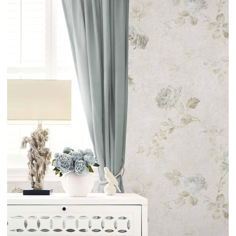 Seabrook Designs Santana Floral Branch Unpasted Wallpaper