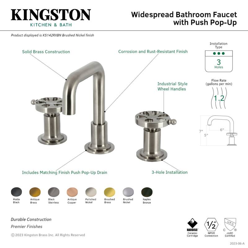 Kingston Brass Belknap Deck Mount Widespread Bathroom Faucet