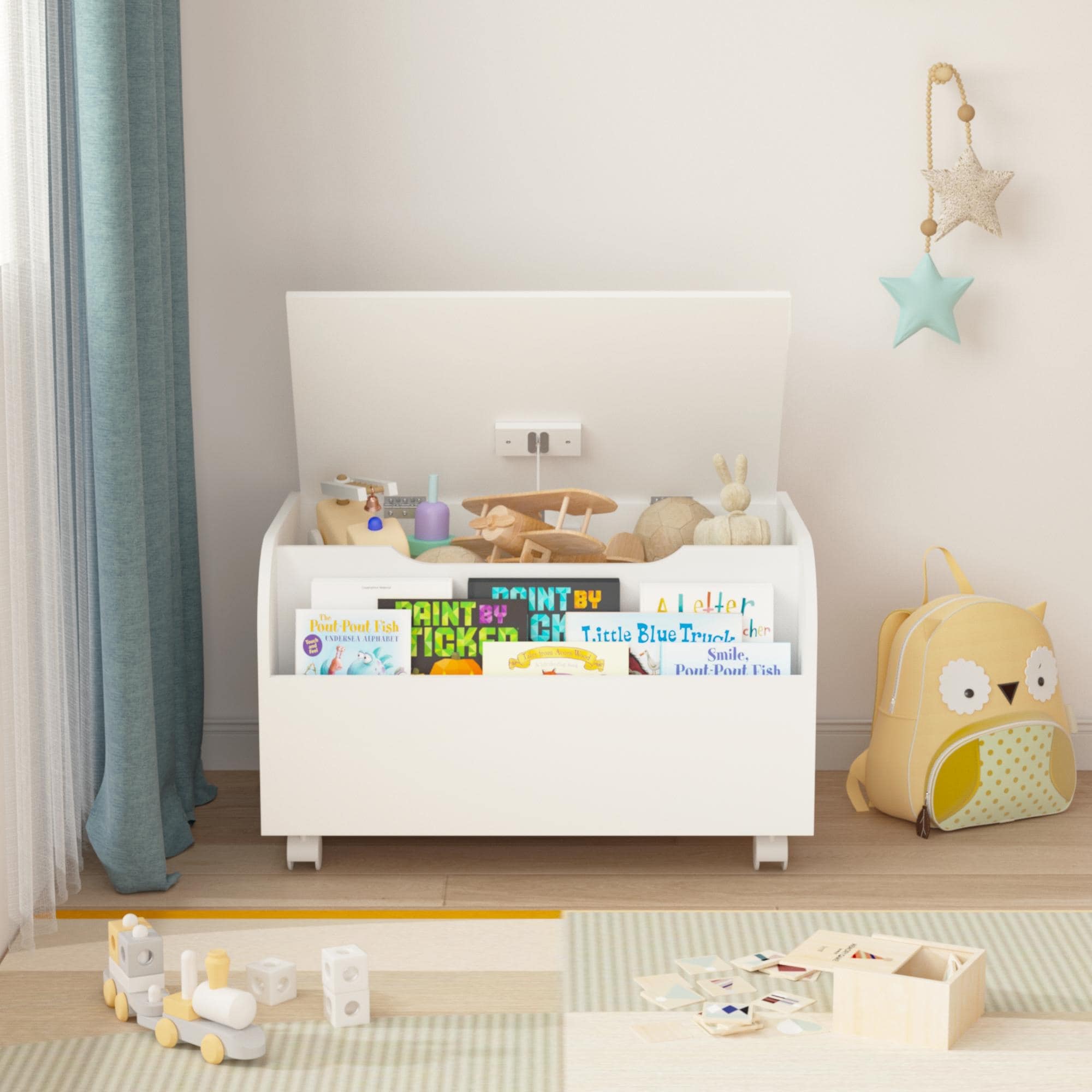Toy box with wheels sale