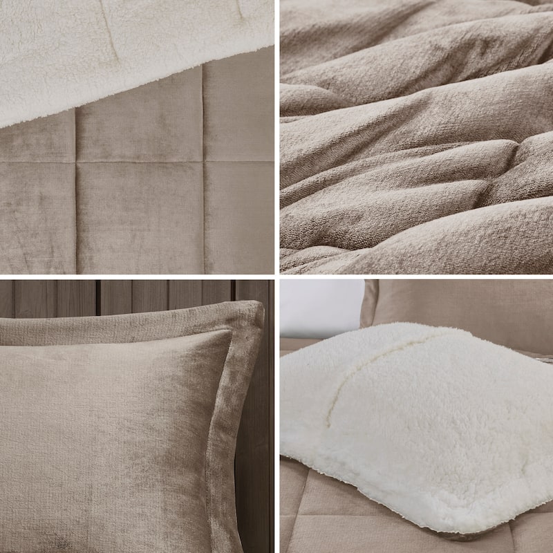 Woolrich Alton Plush to Sherpa Down Alternative Comforter Set