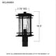 preview thumbnail 7 of 5, McAlister 1-Light Earth Black Outdoor Post Lantern