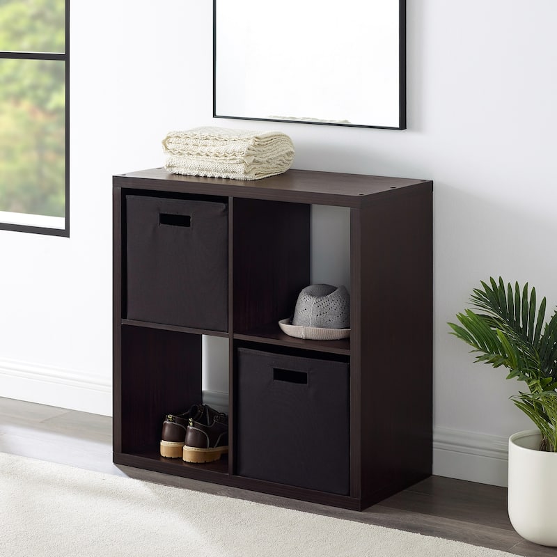 Four Cube Storage Cabinet - 30" - Espresso Brown