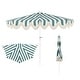 preview thumbnail 114 of 132, 9ft Half Market Umbrella, Scalloped, Crank, Tilt, UV, by JONATHAN Y Green/White Pole