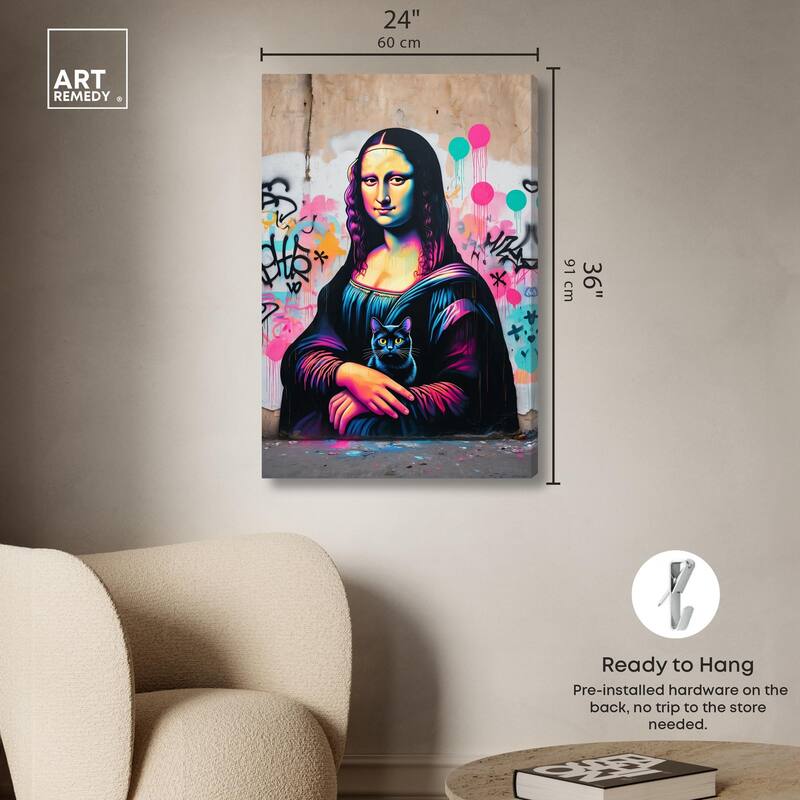 Lisa's Little Secret Canvas by Art Remedy, Gallery Wrapped