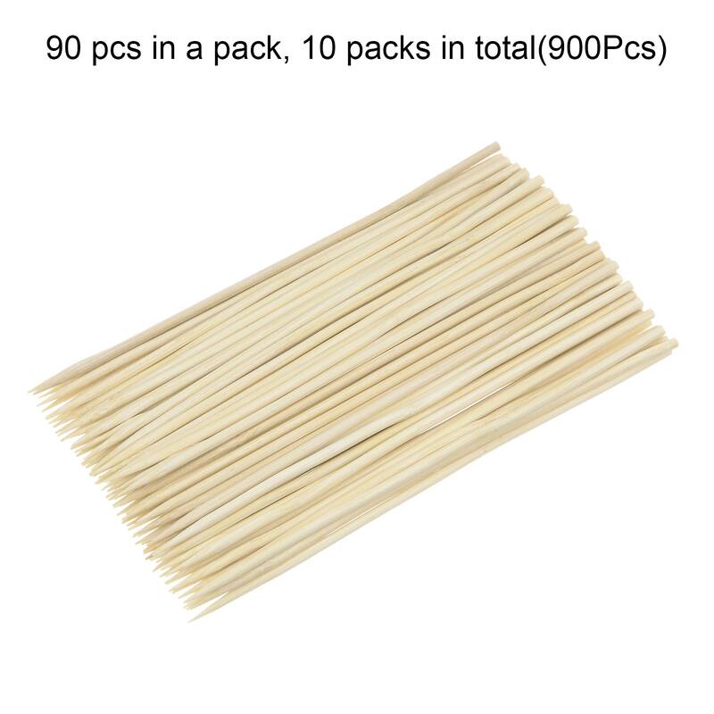 900pcs Bamboo Skewers Sticks 6 Inch 3mm Dia Natural Wooden Cocktail Picks - 6"