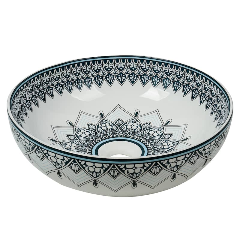 16" Round Artistic Ceramic Vessel Sink