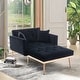 preview thumbnail 52 of 64, Velvet Upholstered Tufted Living Room Sleeper Sofa Chair With Rose Golden feet