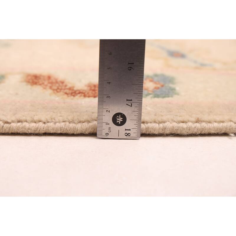 ECARPETGALLERY Hand-knotted Modern Oushak Light Khaki Wool Rug - 7'11 x 9'11