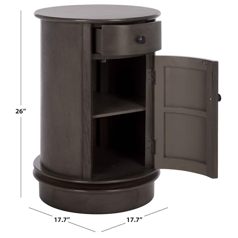 SAFAVIEH Celestia Grey Swivel Storage Accent Table - 18"W x 18"D x 26"H