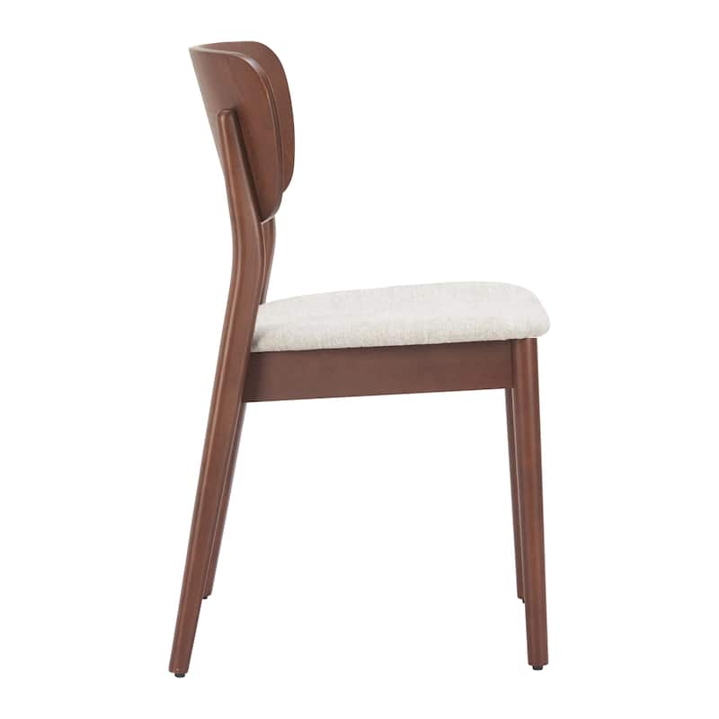 Kellua Dining Chair Beige & Walnut