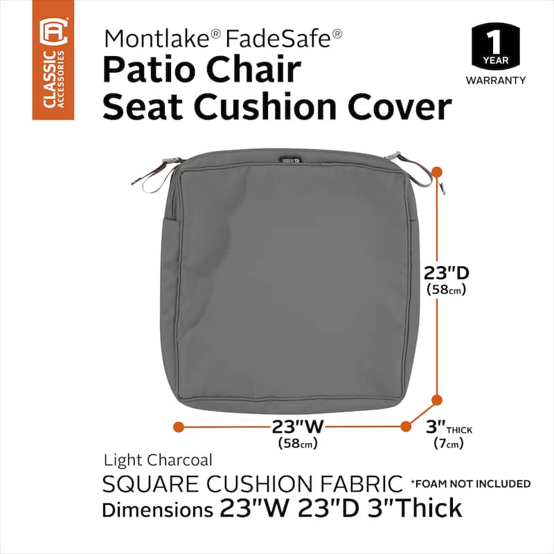 Classic Accessories Montlake Water-resistant Seat Cushion Slip Cover