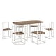 preview thumbnail 14 of 32, Modern 7-Piece Dining Table Set with Faux Marble Compact 55Inch Kitchen Table Set for 6
