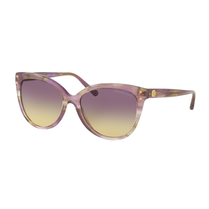 Michael Kors Women's MK2045 323370 55 Purple Yellow Gradient Plastic Cat Eye Sunglasses
