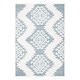 preview thumbnail 62 of 136, SAFAVIEH Moroccan Tassel Shag Iulieana Boho Tribal 2-inch Thick Rug 5'3" x 7'6" - Teal/Ivory - Rectangle