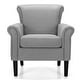 preview thumbnail 8 of 14, Costway Modern Upholstered Fabric Accent Chair w/ Rubber Wood Legs - 31.5'' x 31'' x 36''