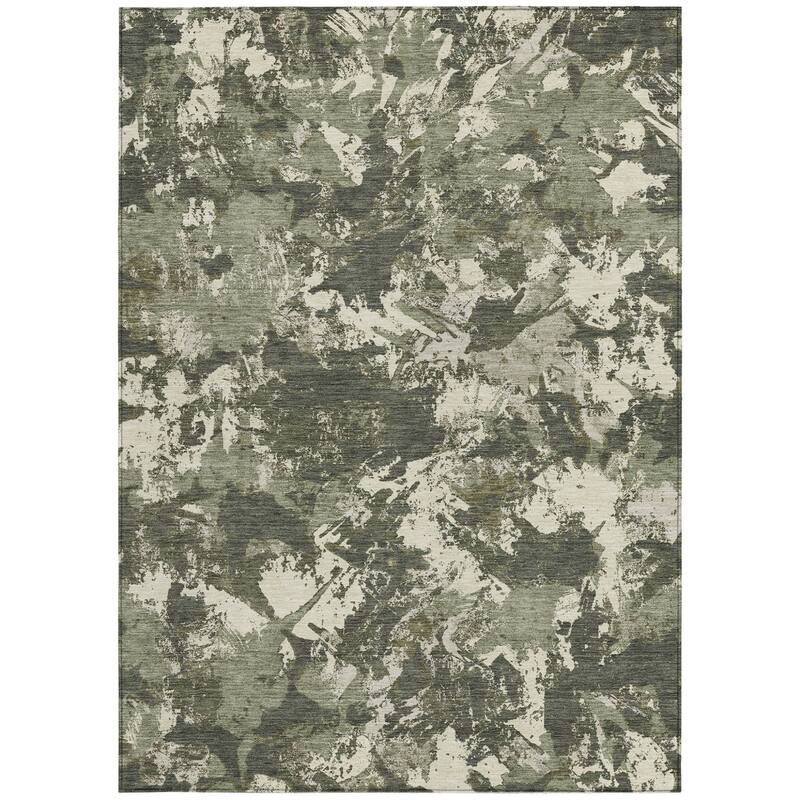 HomeRoots Floral Transitional Rectangle Outdoor Rug