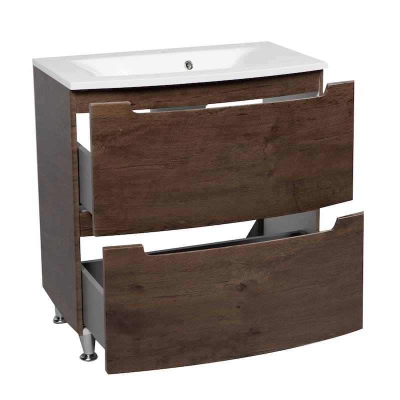 Modern Free standing Bathroom Vanity with Washbasin | Delux Collection with Mirror