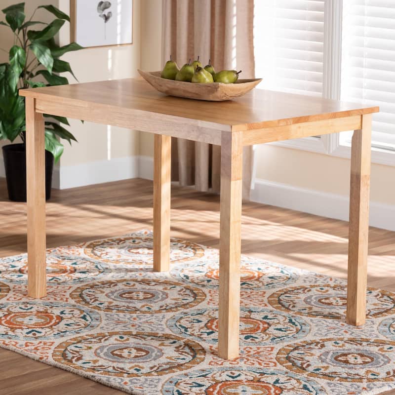 Eveline Modern Natural Brown Finished Wood 43-Inch Dining Table