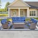 Option Brown Wicker & Grey Cushion