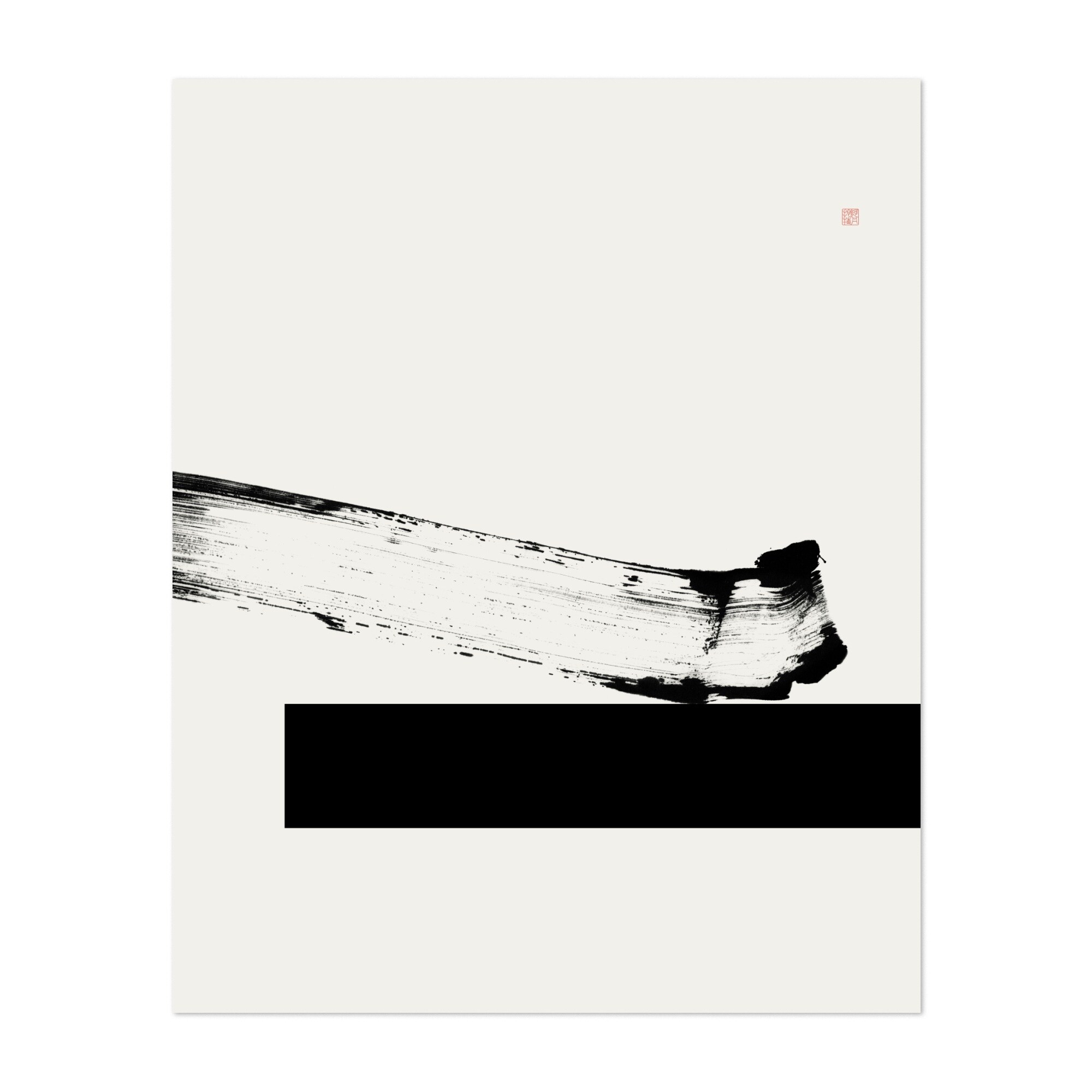 Shop Abstract Black And White Unframed Wall Art Print Poster