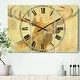 preview thumbnail 1 of 4, Designart 'Golden Deer I' Cottage 3 Panels Oversized Wall CLock - 36 in. wide x 28 in. high - 3 panels