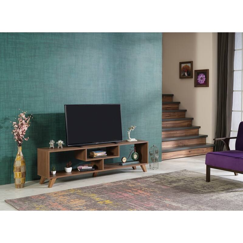 Modern Tv Stand Open Shelving Entertainment Centre 67 inch Tv Unit, for Living Room Bedroom