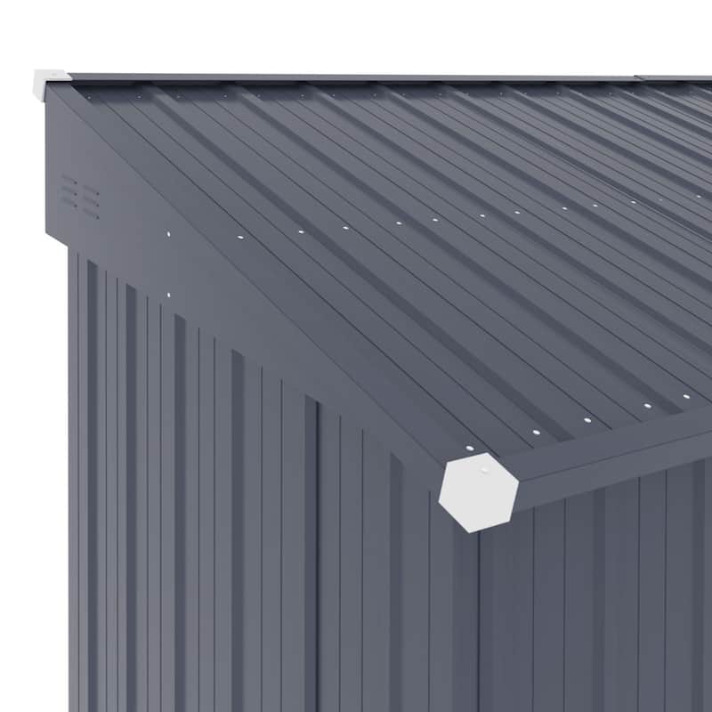 VEIKOUS Outdoor Storage Shed with lean-to Roof for Backyard
