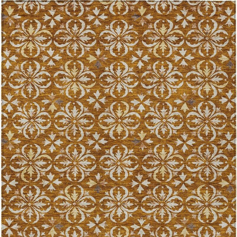 HomeRoots Floral Transitional Rectangle Outdoor Rug