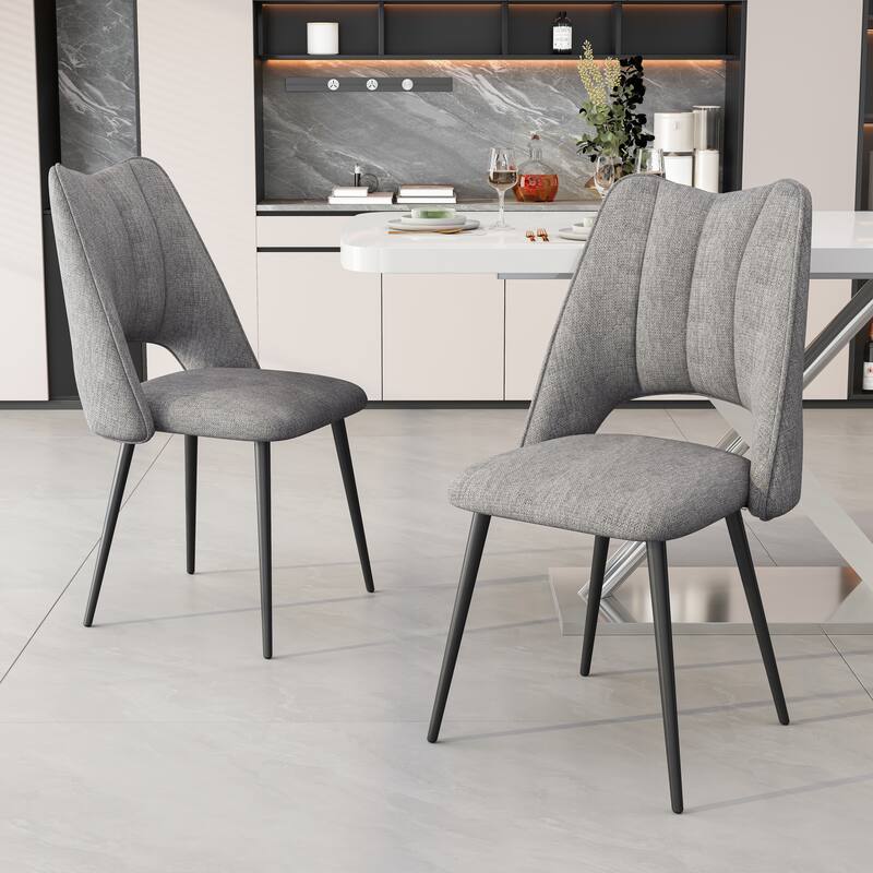 4-Chair Set Combination, Modern and Simple, With High Resilience Filling, Metal Legs, Adjustable Feet
