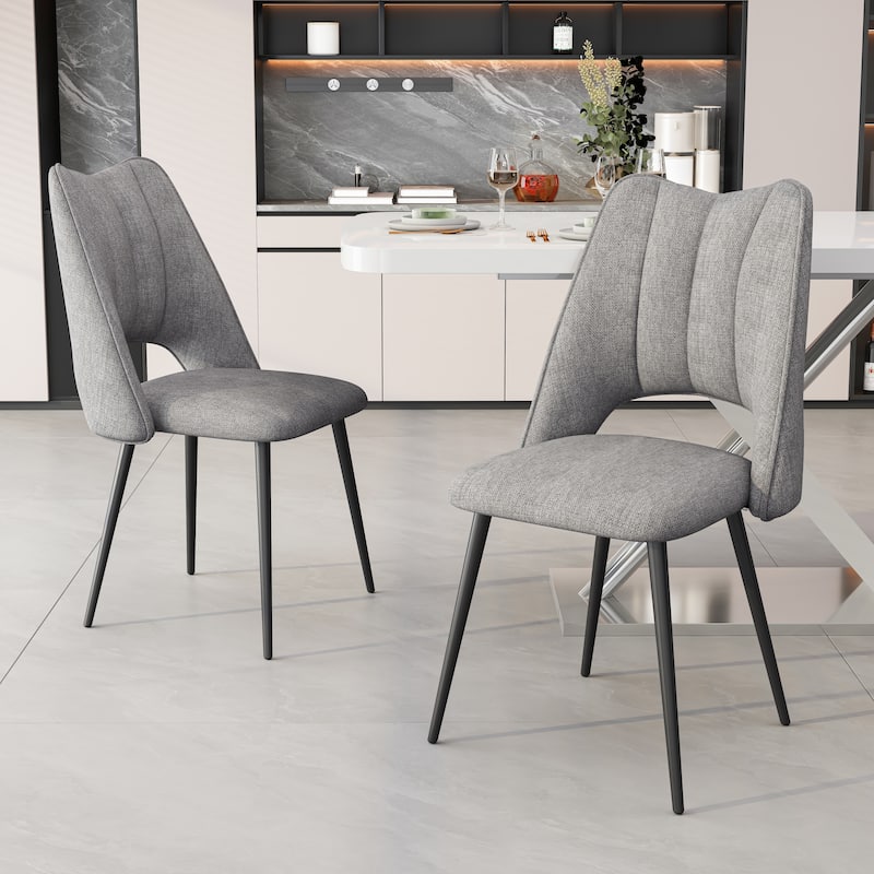 4-Piece Modern Dining Chair Set Dining Rooms Chair with Adjustable Feet