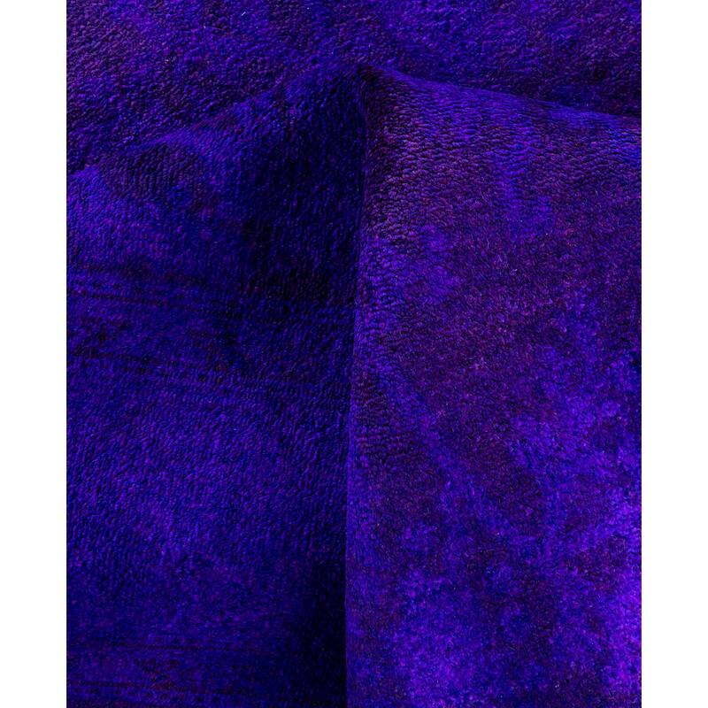 Overdyed One-of-a-Kind Hand-Knotted Area Rug - Purple - 4' 3" x 5' 7"