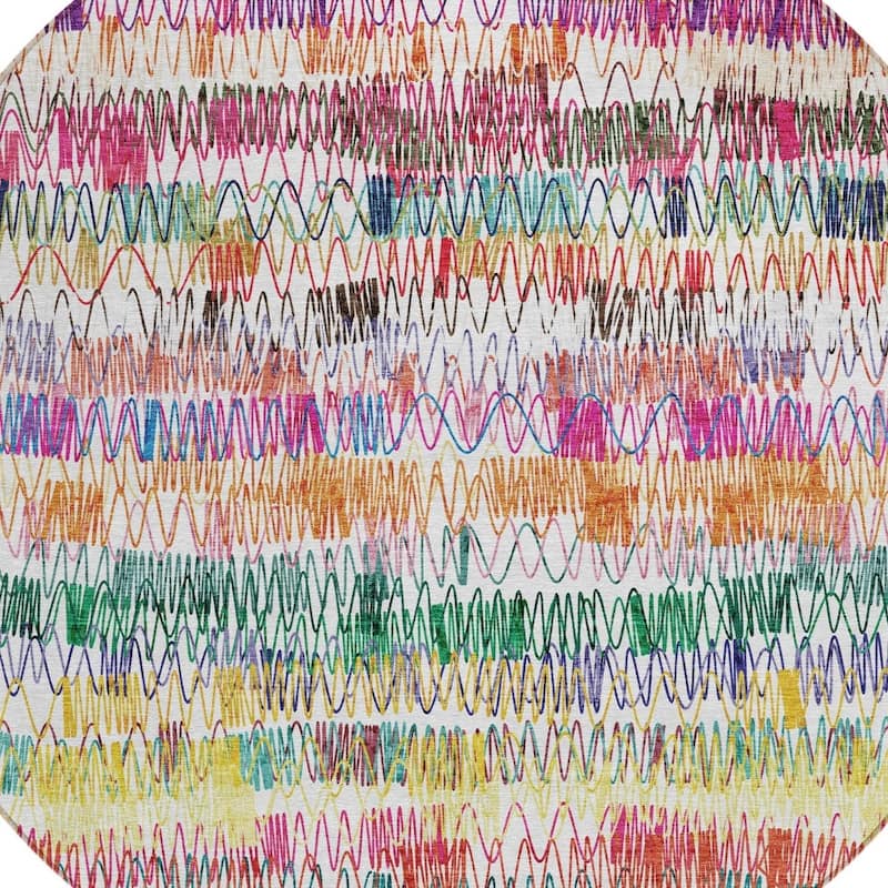 HomeRoots Striped Transitional Rectangle Outdoor Rug