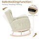 preview thumbnail 9 of 28, Reclining Glider Rocking Chair with Extendable Footrest, High Backrest & Side Storage Pocket