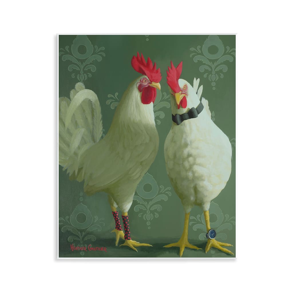 Stupell Stylish Roosters Pair Wall Plaque Art Design By Heather Gauthier