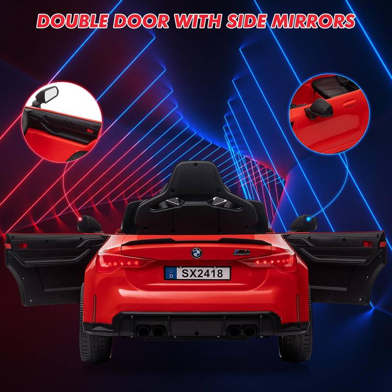 12V Ride On Toy Car for Kids with Remote Control and LED Light