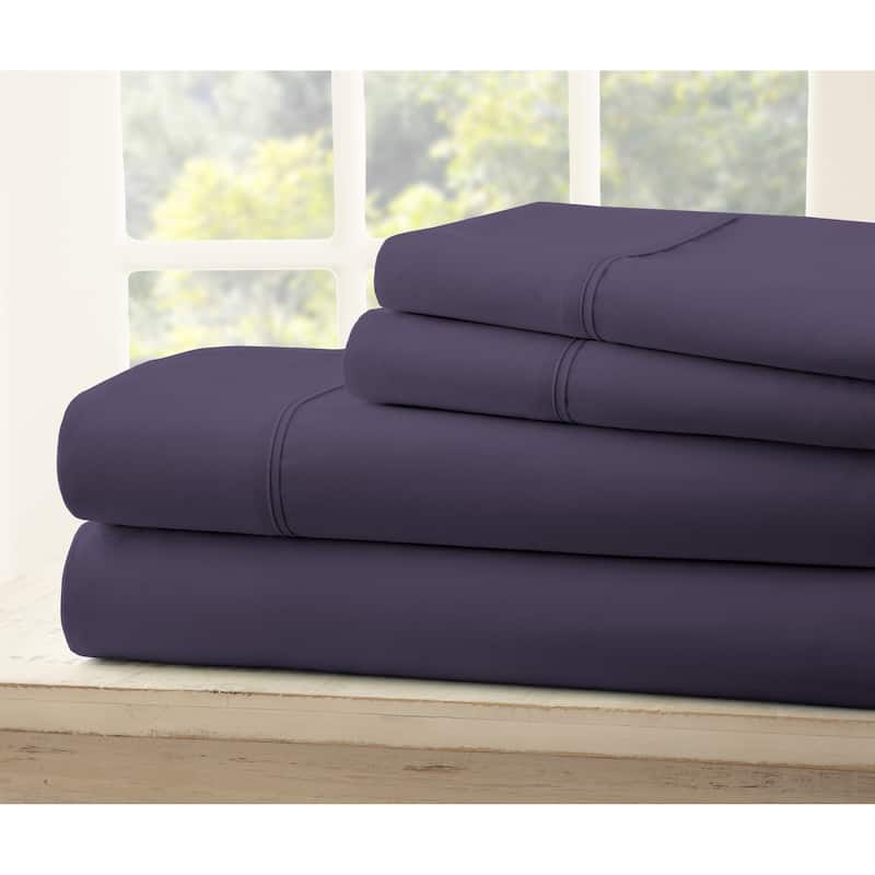 Soft Essentials Ultra-soft 4-piece Bed Sheet Set - Twin - Purple