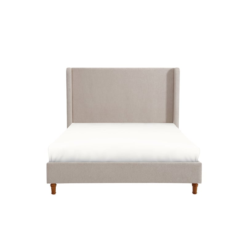 Tall Headboard Upholstered Bed Elegant Simplicity Bedroom Bed