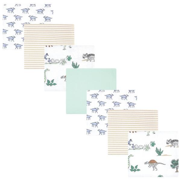 slide 1 of 1, Hudson Baby Infant Boy Cotton Flannel Receiving Blankets Bundle, Boy Dino World, One Size - Boy Dino World - One Size One Size - Boy Dino World