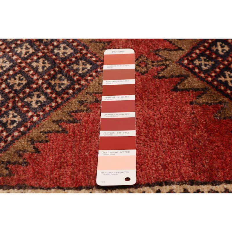 ECARPETGALLERY Hand-knotted Anadol Red Wool Rug - 3'7 x 9'7