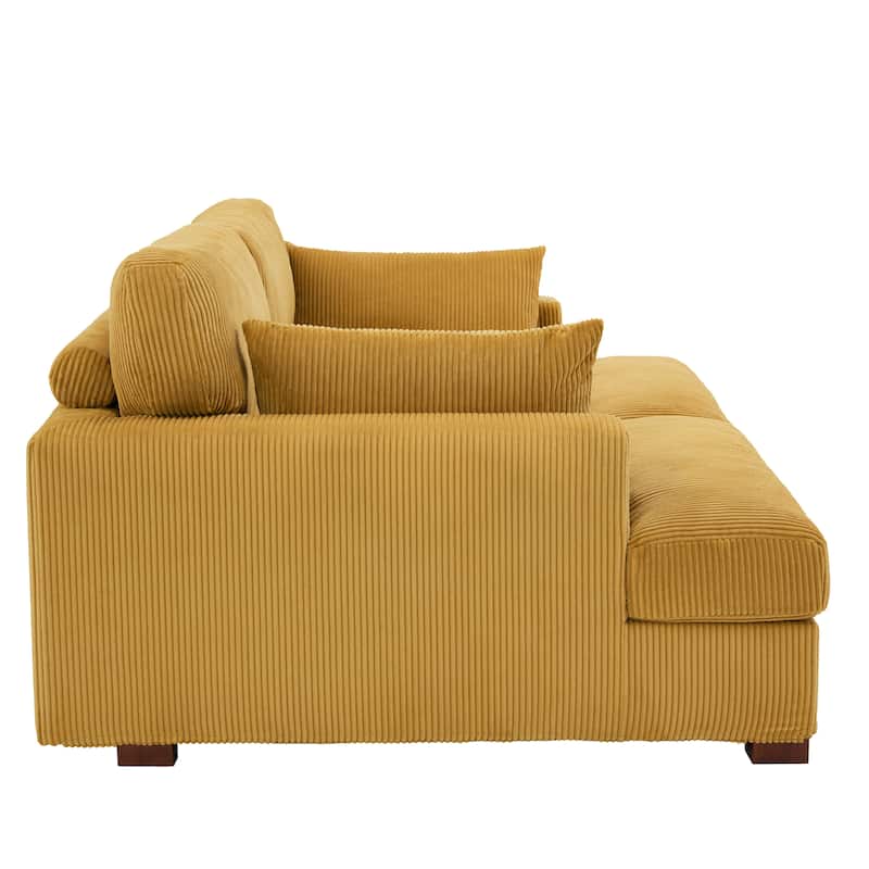 Modern Corduroy Modular Sectional Sofa Chaise Couch Bed