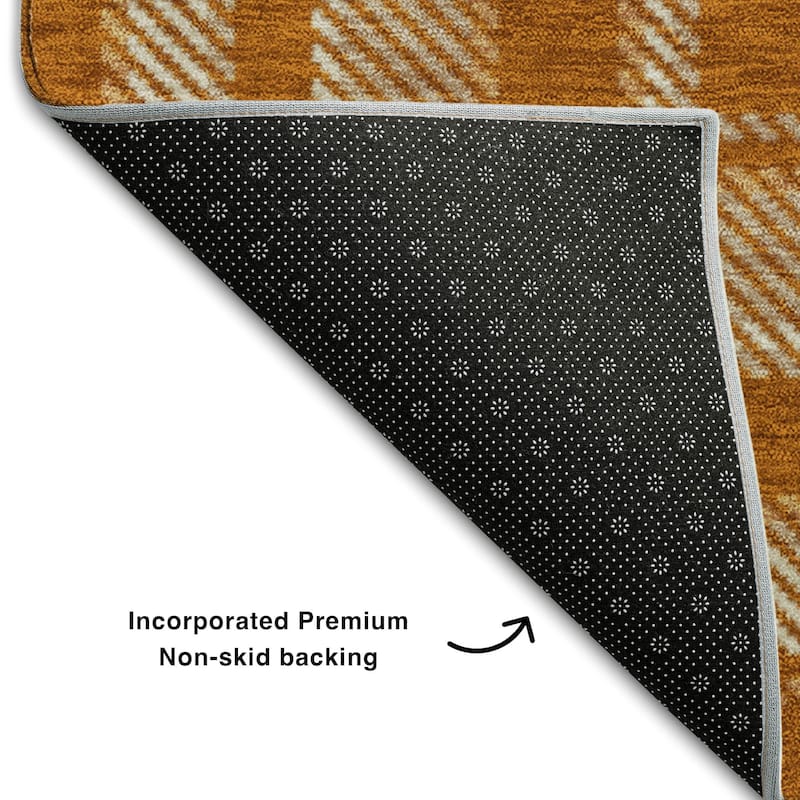 Premium Washable Super Soft Plaid Mayfield Rug