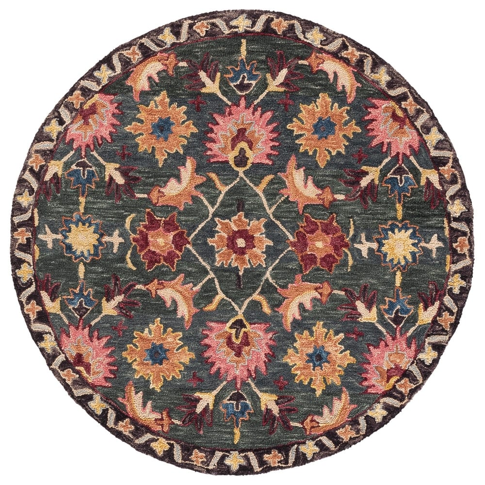 SAFAVIEH Handmade Aspen Miloranka Boho Floral Wool Rug
