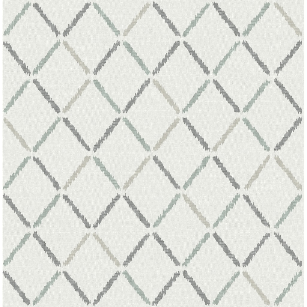 A-Street Prints Allotrope Grey Linen Geometric Wallpaper