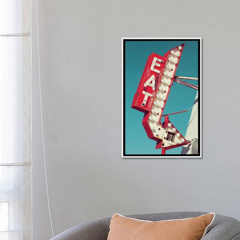 iCanvas "Retro Eat Sign" by Danita Delimont Framed